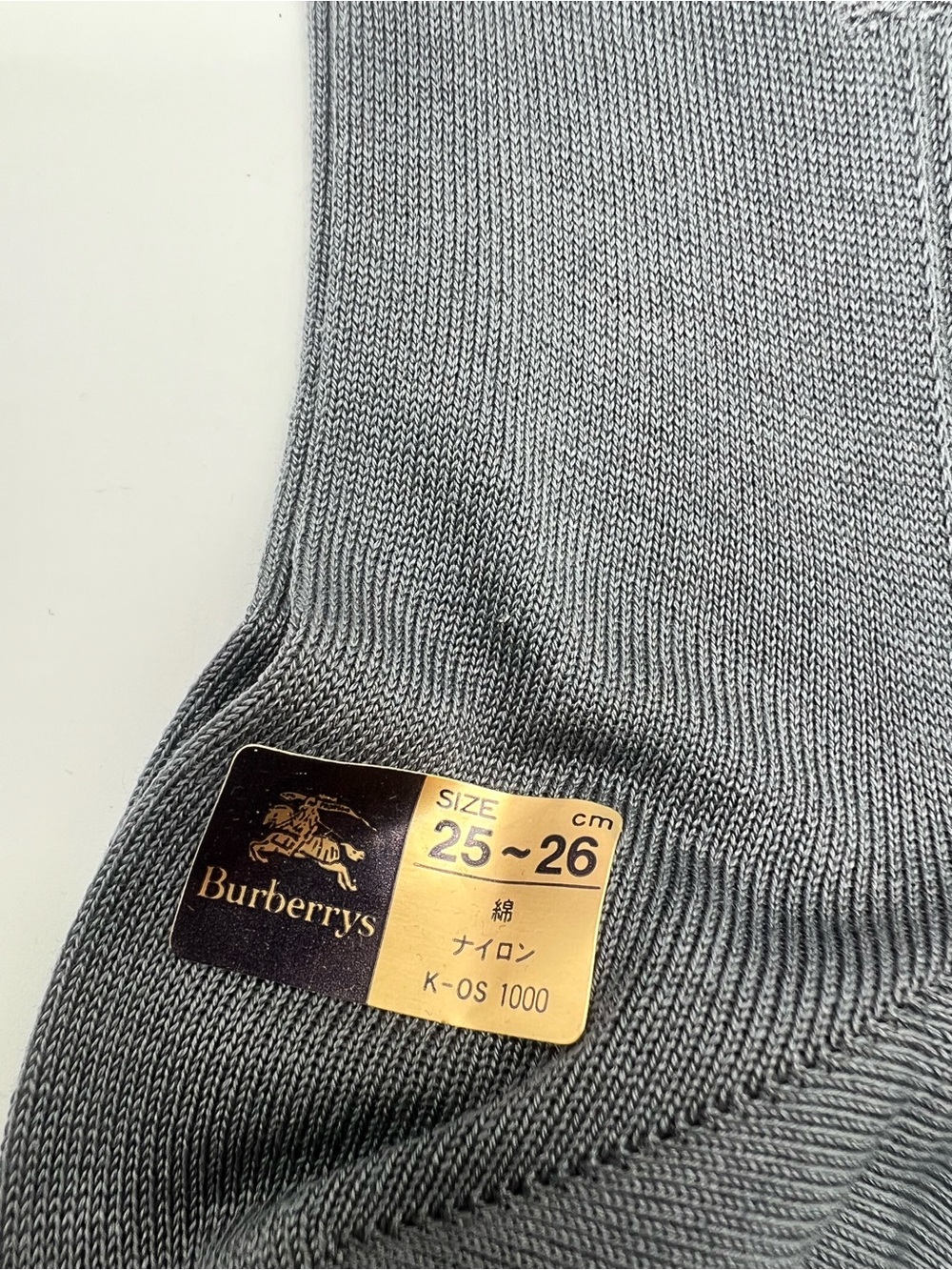 Burberrys Vintage Gray Dress Socks - Picture 5 of 8